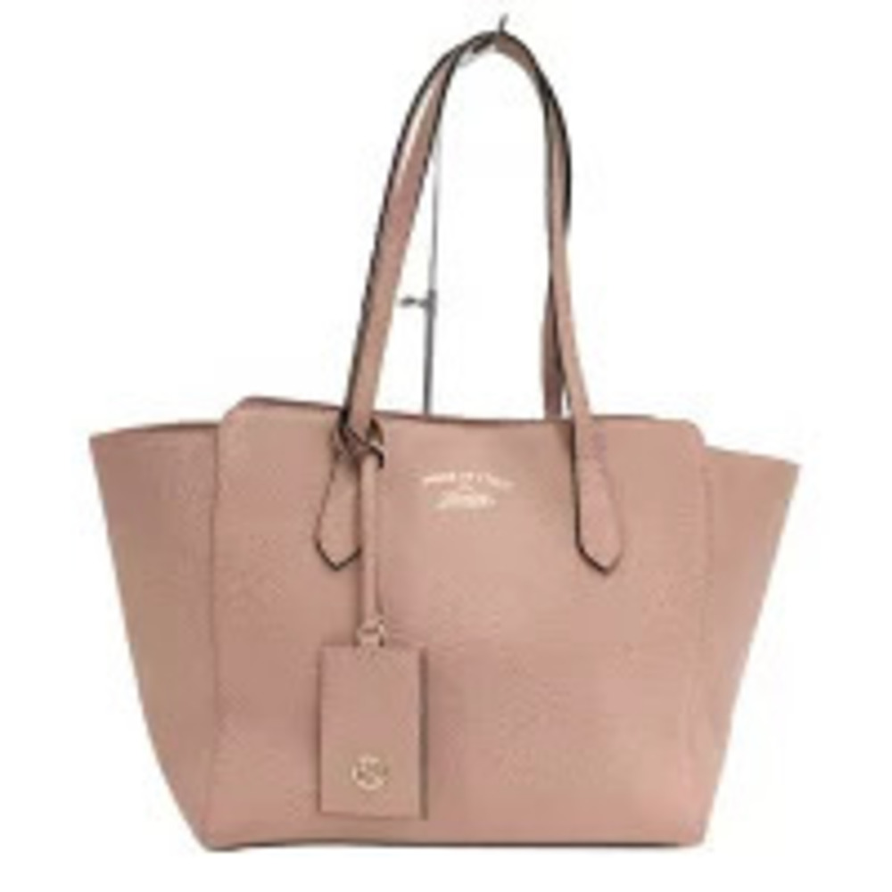 Gucci Swing Tote Handbag Leather Pink